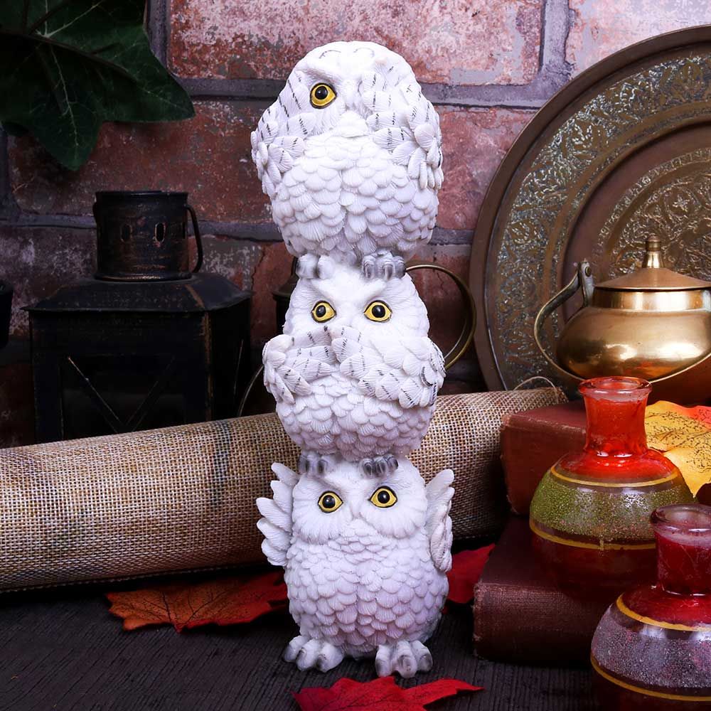 Figurina - Three Wise White Owls | Nemesis Now - 3 | YEO