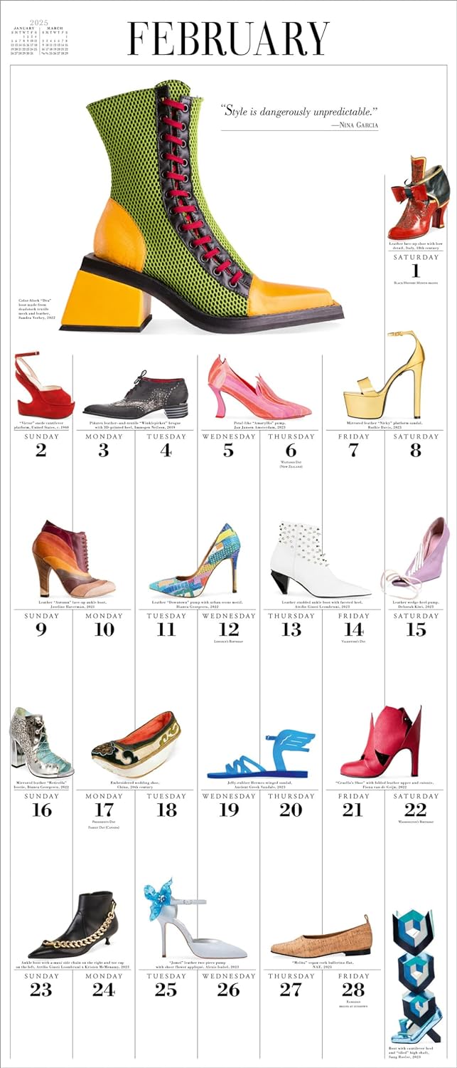 Calendar 2025 - 365 Days of Shoes - Picture-A-Day | Workman Publishing - 2 | YEO