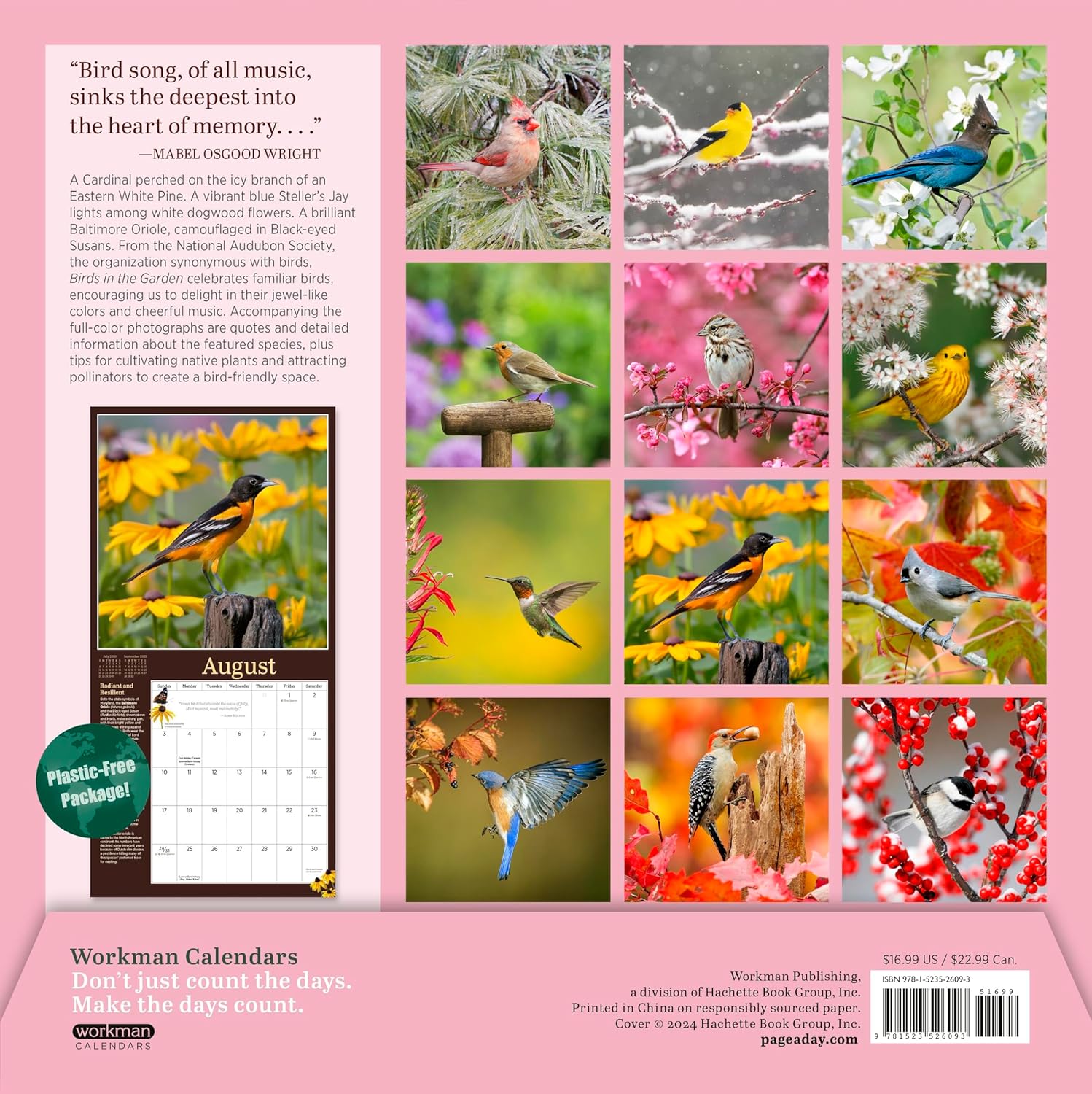 Calendar 2025 - Audubon Birds in the Garden | Workman Publishing