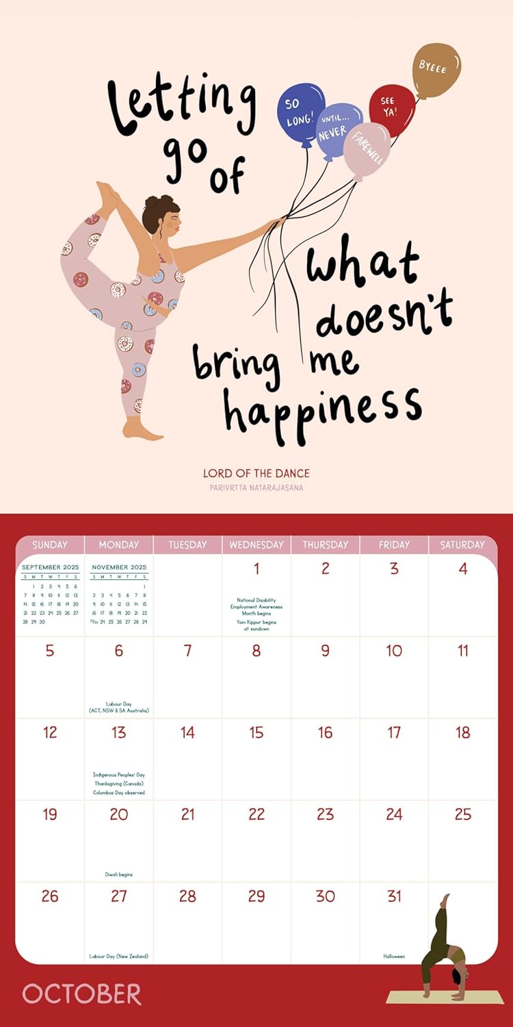 Calendar 2025 - Yoga Is My Happy Place | Workman Publishing - 1 | YEO