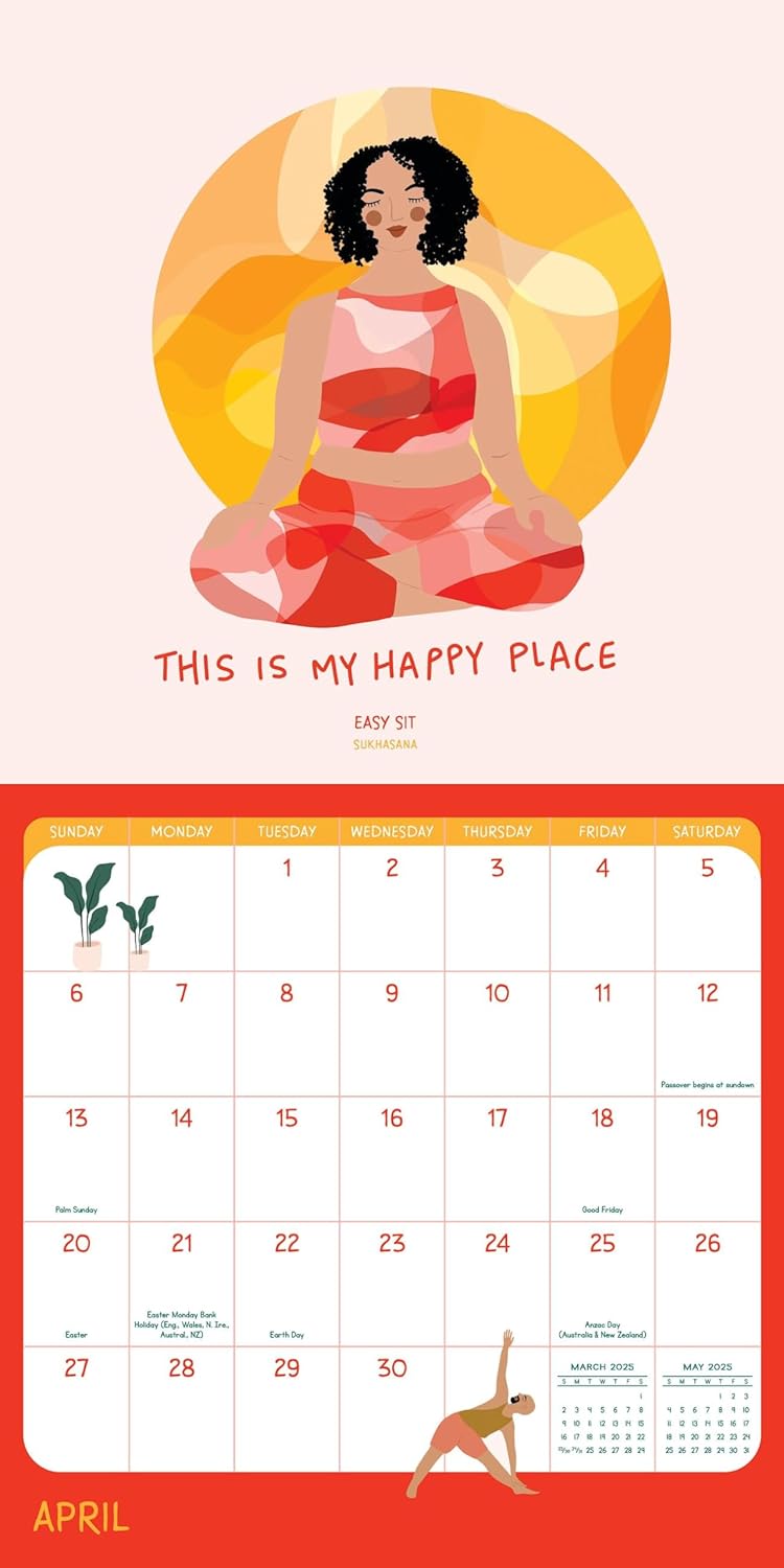 Calendar 2025 - Yoga Is My Happy Place | Workman Publishing - 2 | YEO