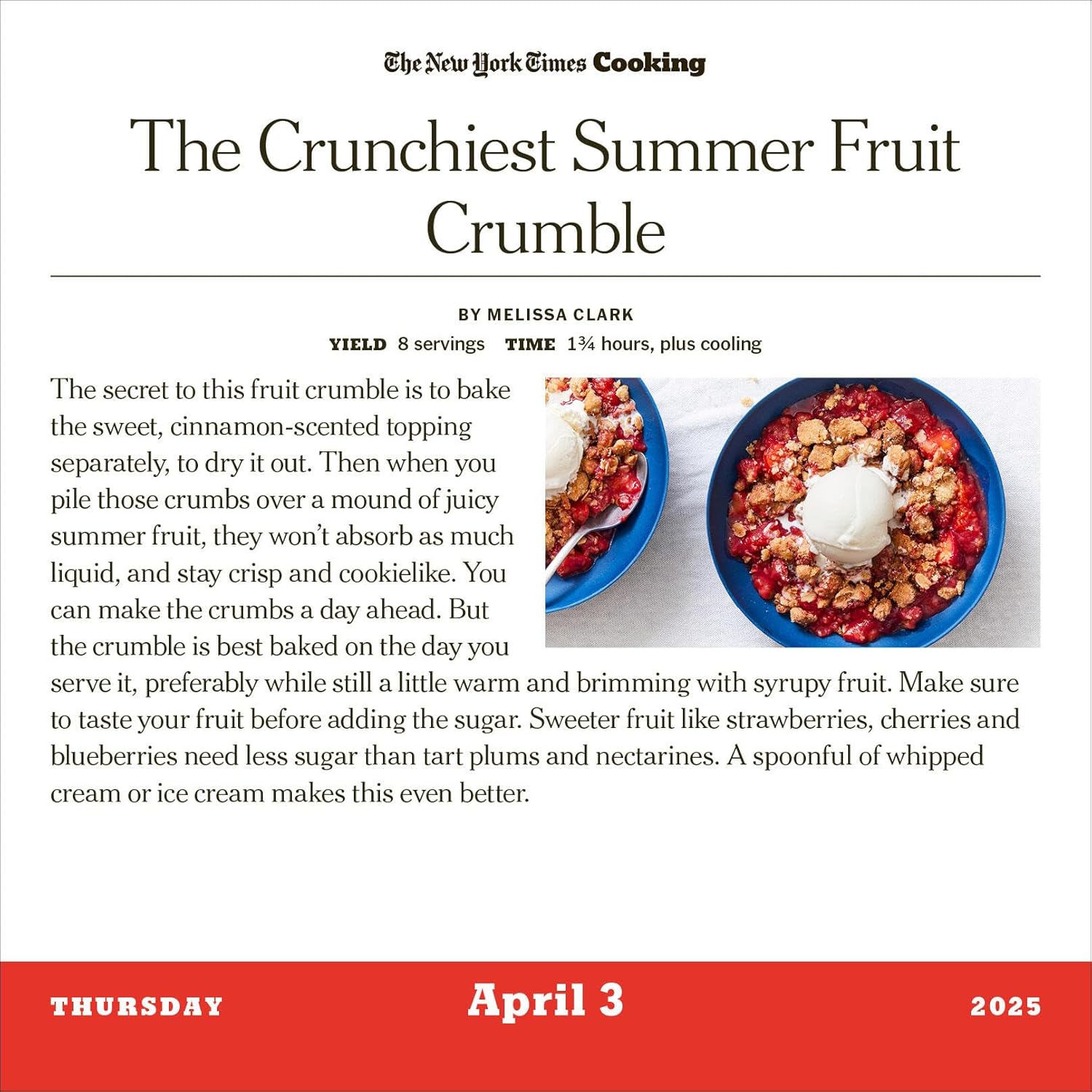 Calendar 2025 - New York Times Cooking - Page-A-Day | Workman Publishing - 2 | YEO