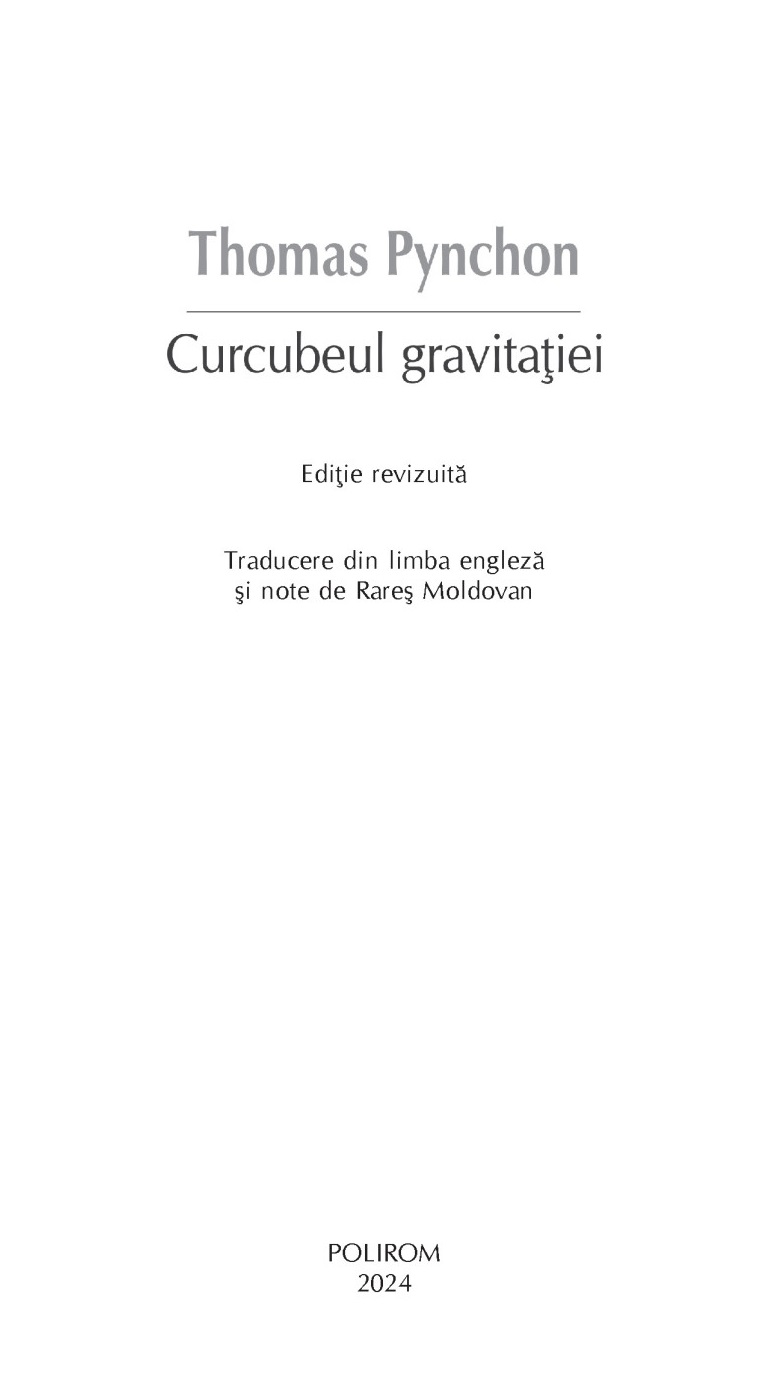 Curcubeul gravitatiei | Thomas Pynchon - 1 | YEO