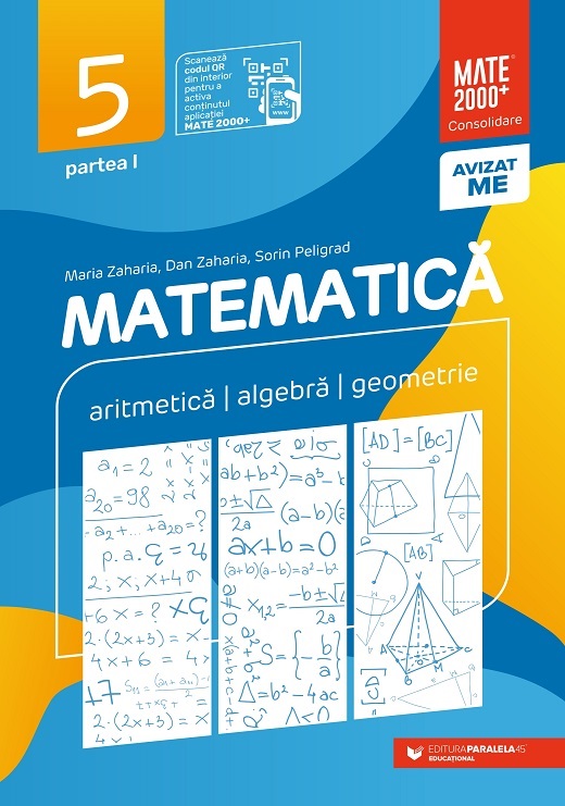 Matematica - Clasa a V-a, Partea I | Dan Zaharia, Maria Zaharia, Sorin Peligrad - 1 | YEO