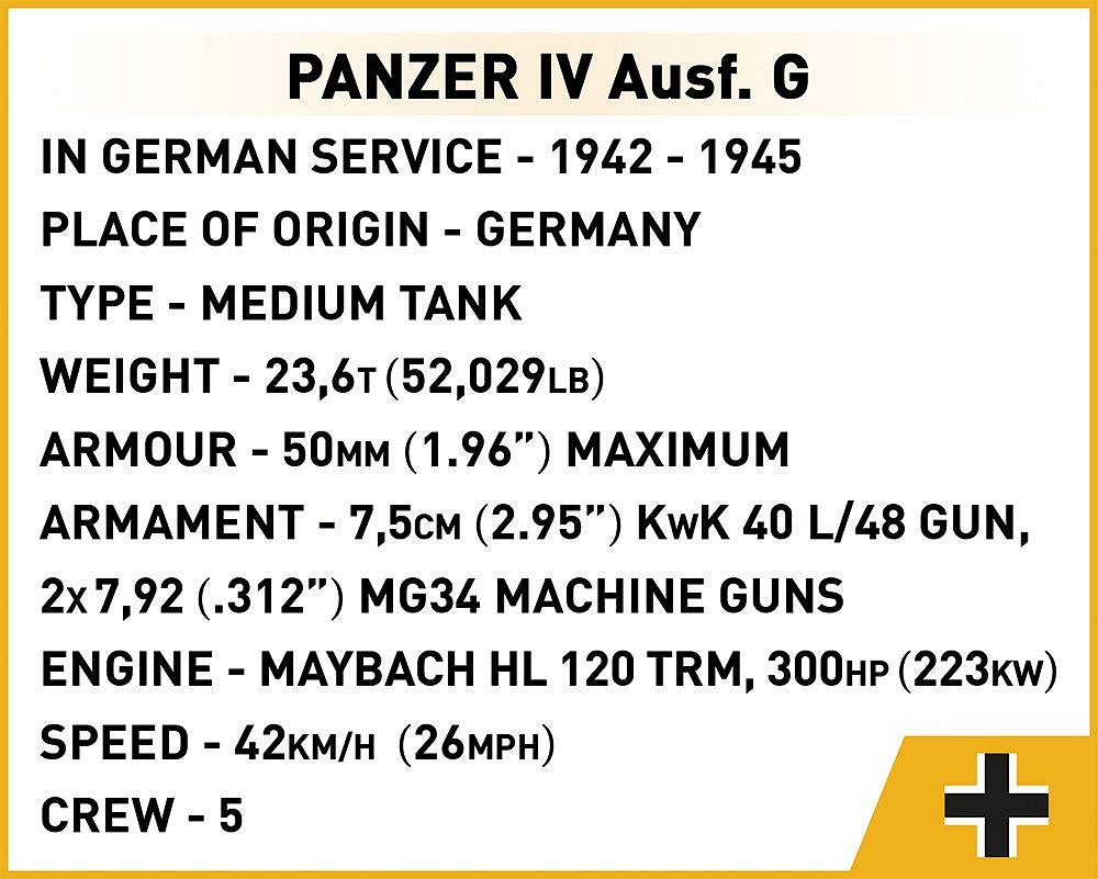 Set de constructie - Panzer IV Ausf. G | Cobi - 9 | YEO