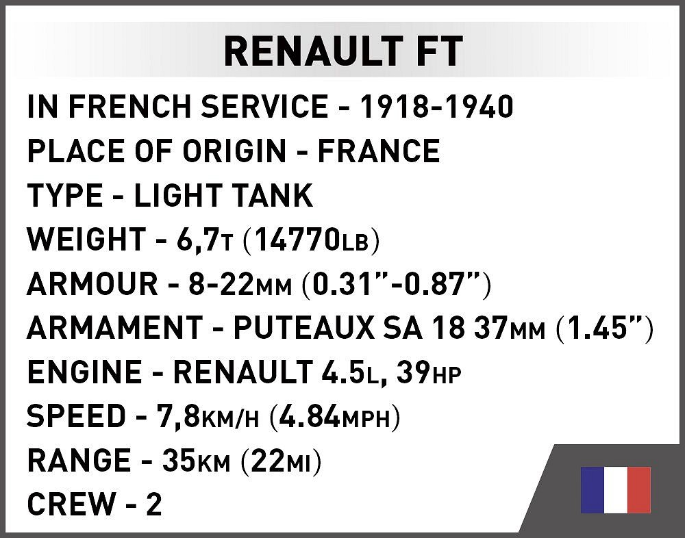 Set de constructie - Renault FT | Cobi - 5 | YEO