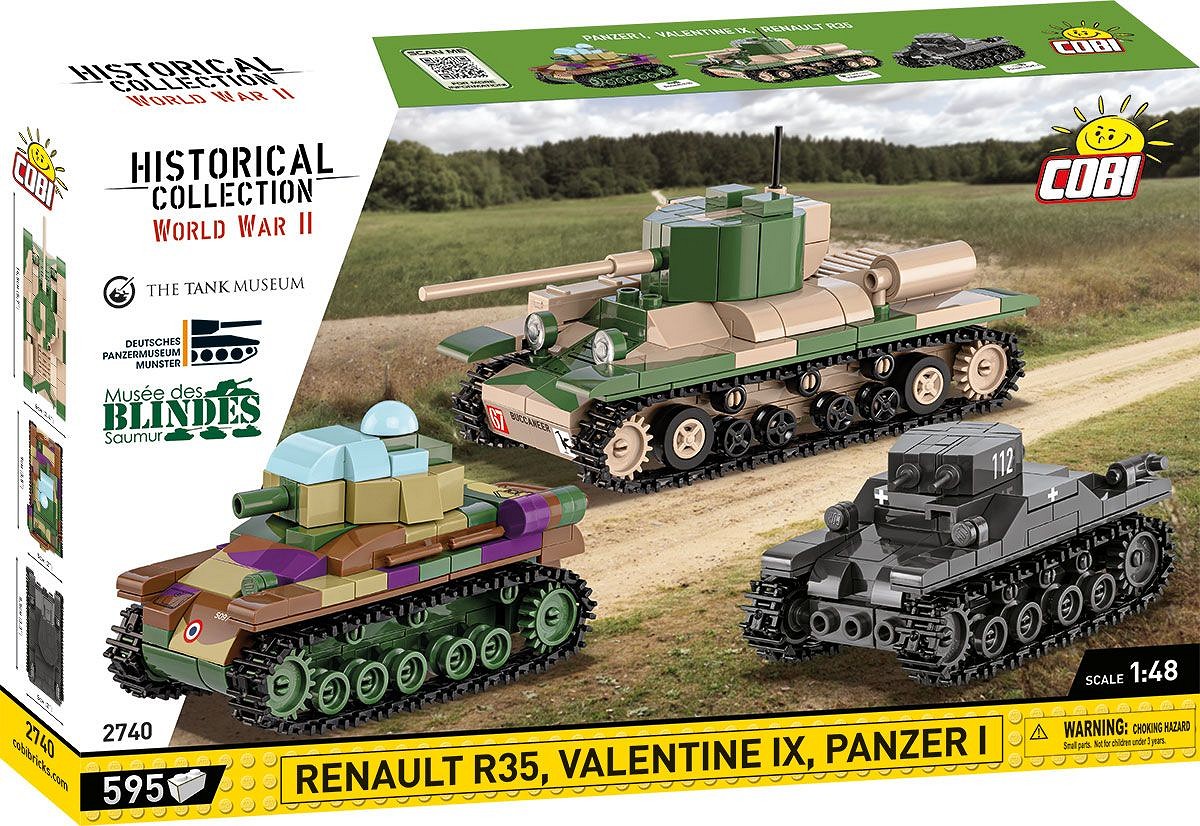 Set de constructie - Renault R35 - Valentine IX - Panzer I | Cobi - 6 | YEO