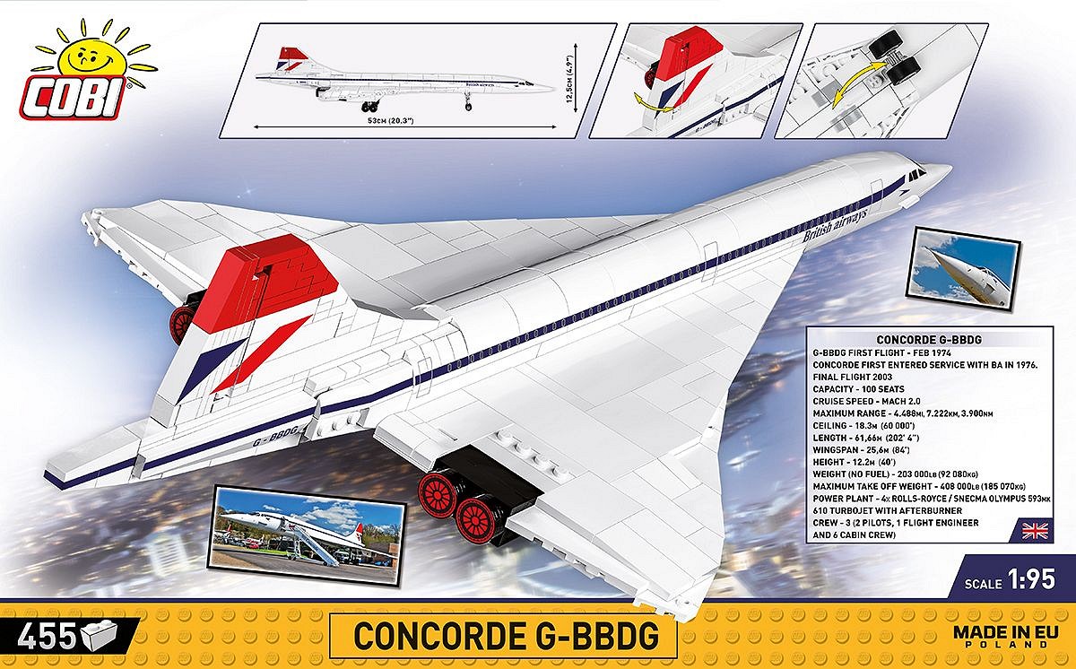 Set de constructie - Concorde G-BBDG | Cobi