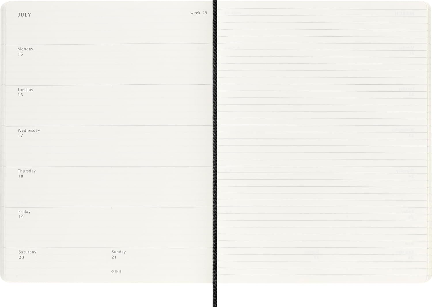 Agenda 2025 - 12 Months Weekly Planner - Soft Cover, Extra Large - Black | Moleskine - 2 | YEO