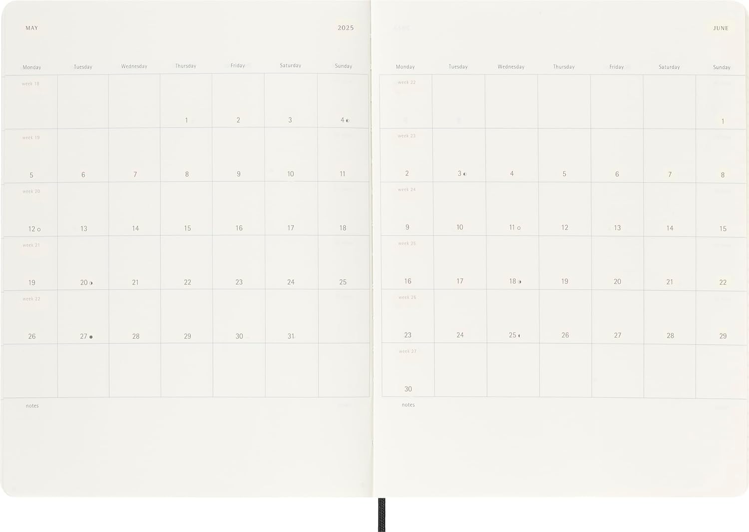 Agenda 2025 - 12 Months Weekly Planner - Soft Cover, Extra Large - Black | Moleskine - 3 | YEO