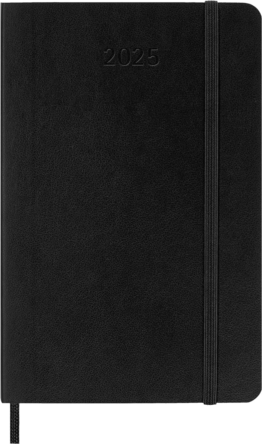 Agenda 2025 - 12 Months Weekly Planner - Soft Cover, Pocket - Black | Moleskine