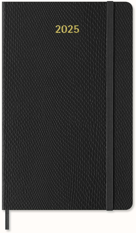 Agenda 2025 - Moleskine Precious and Ethical 12 Month - Weekly Planner - Soft Cover - Large, Black | Moleskine - 5 | YEO