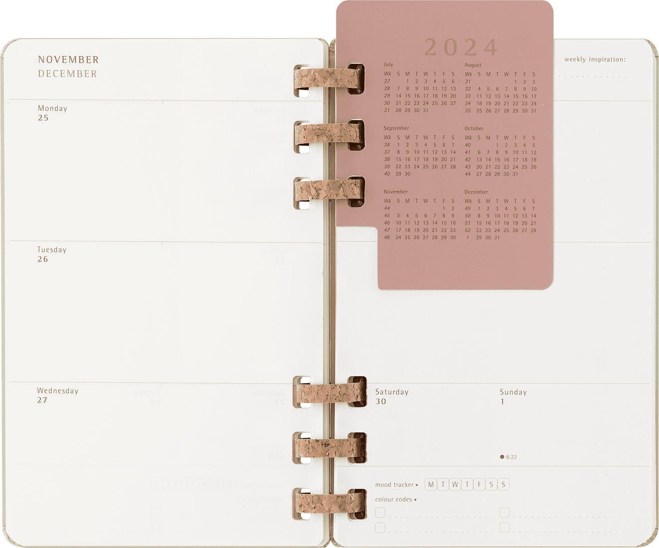 Agenda 2024/2025 - Student Life 12-Month Diary - Large, Hard Cover, Spiral - Kiwi | Moleskine - 7 | YEO