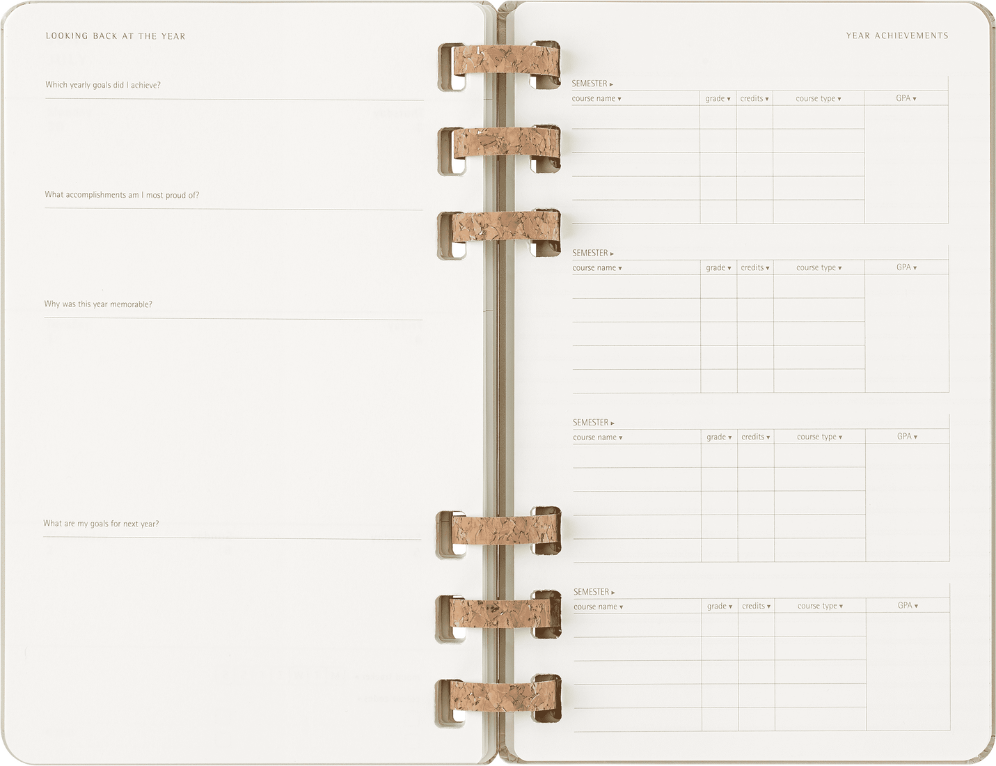 Agenda 2024/2025 - Student Life 12-Month Diary - Large, Hard Cover, Spiral - Kiwi | Moleskine - 8 | YEO