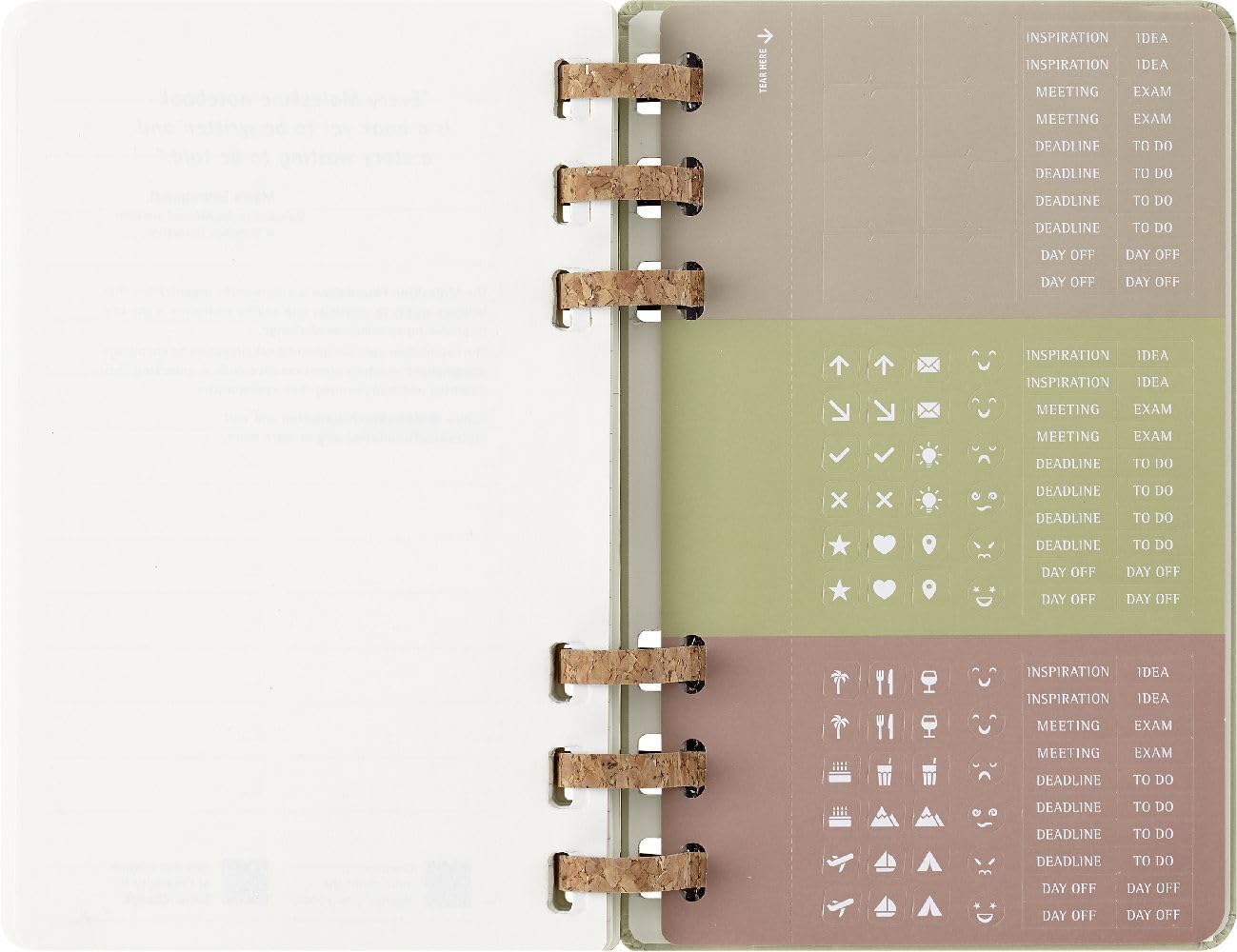 Agenda 2025 - Moleskine Spiral 12 Month - Weekly and Monthly Life Planner - Large - Hard Cover, Kiwi | Moleskine - 2 | YEO