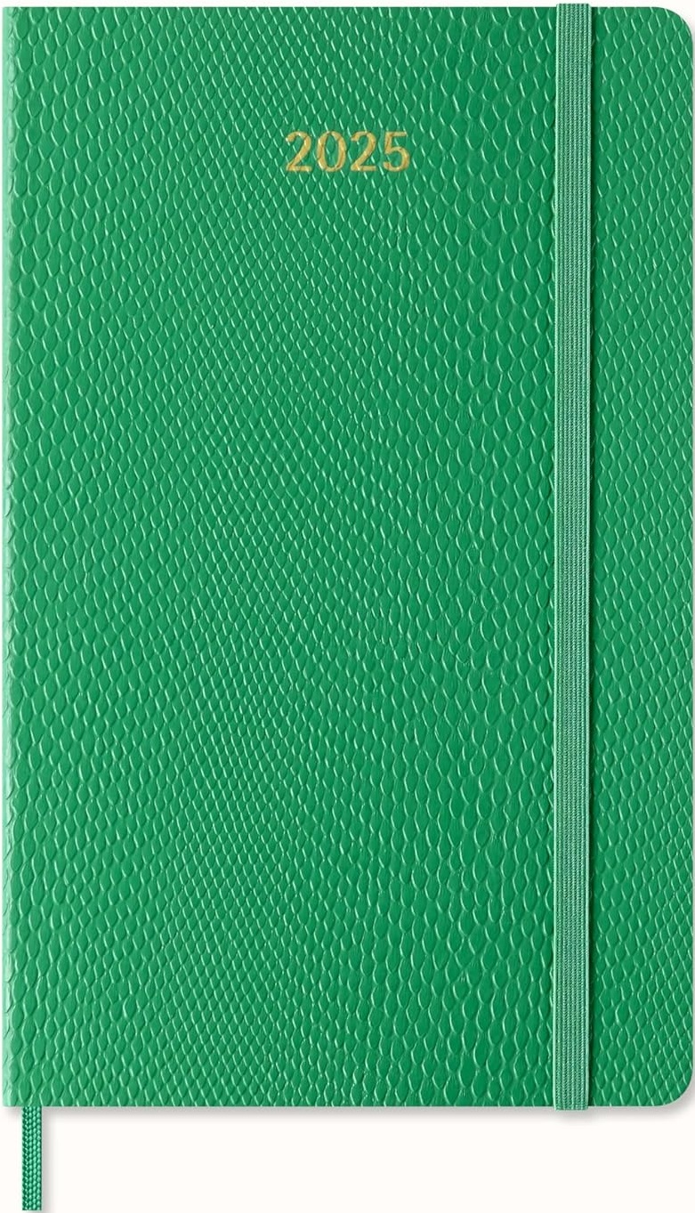 Agenda 2025 - Moleskine Precious and Ethical 12 Month - Weekly Planner - Soft Cover - Large, Green | Moleskine - 5 | YEO