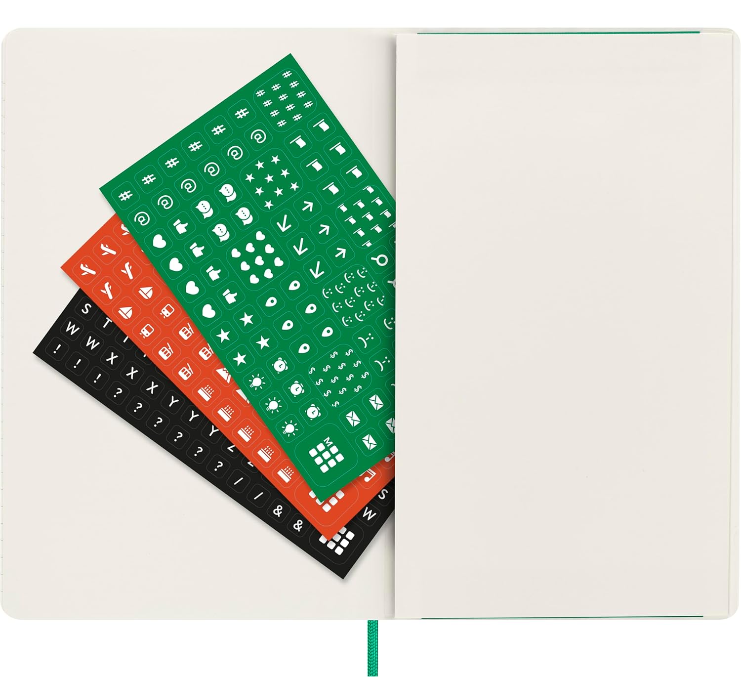 Agenda 2025 - Moleskine Precious and Ethical 12 Month - Weekly Planner - Soft Cover - Large, Green | Moleskine - 3 | YEO