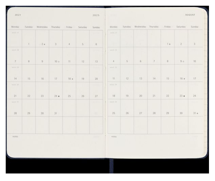 Agenda 2025 - Moleskine 12 Months Weekly Planner - Pocket Sapphire | Moleskine - 3 | YEO