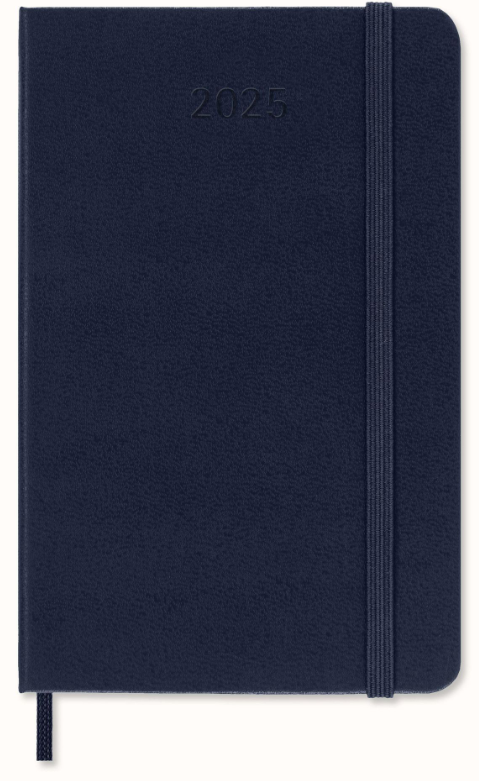 Agenda 2025 - 12 Month Daily Pocket - Fester Einband, Sapphire | Moleskine