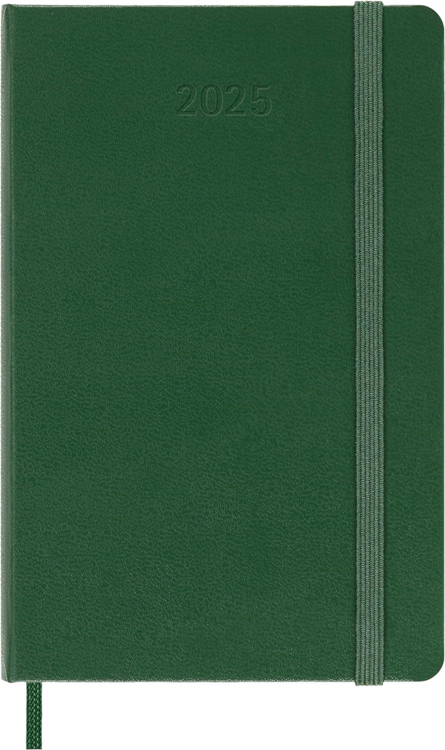 Agenda 2025 - Moleskine Classic 12 Month - Daily Planner - Hard Cover - Pocket, Green | Moleskine - 1 | YEO