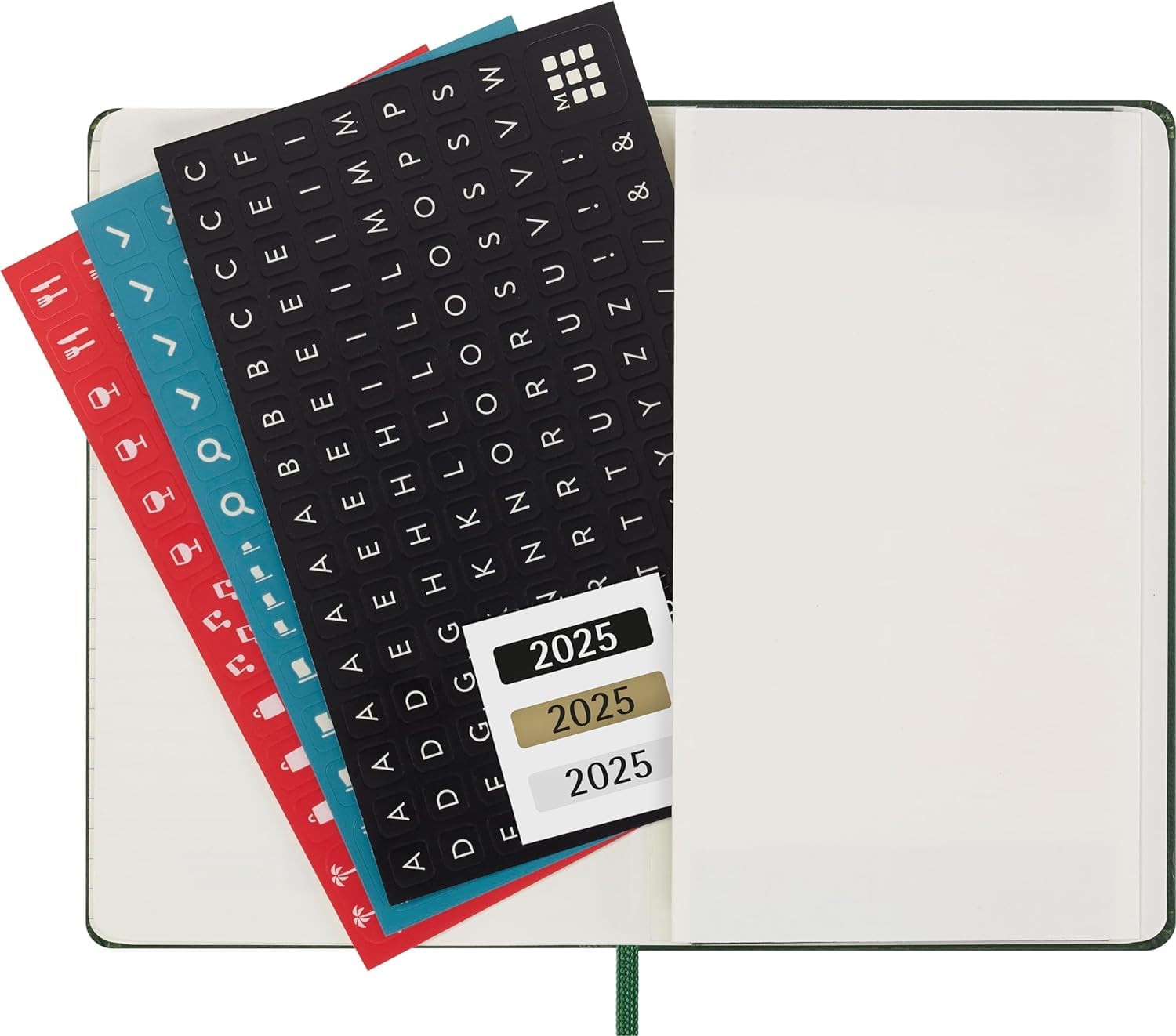 Agenda 2025 - Moleskine Classic 12 Month - Daily Planner - Hard Cover - Pocket, Green | Moleskine - 5 | YEO