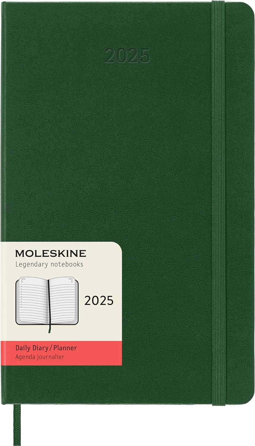 Agenda 2025 - Moleskine Classic 12 Month - Daily Planner - Hard Cover - Large, Green | Moleskine - 7 | YEO