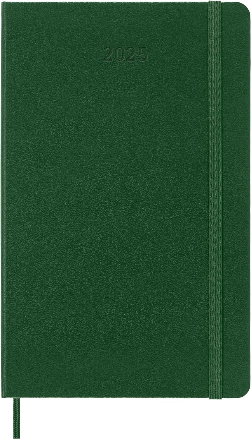 Agenda 2025 - Moleskine Classic 12 Month - Daily Planner - Hard Cover - Large, Green | Moleskine - 1 | YEO