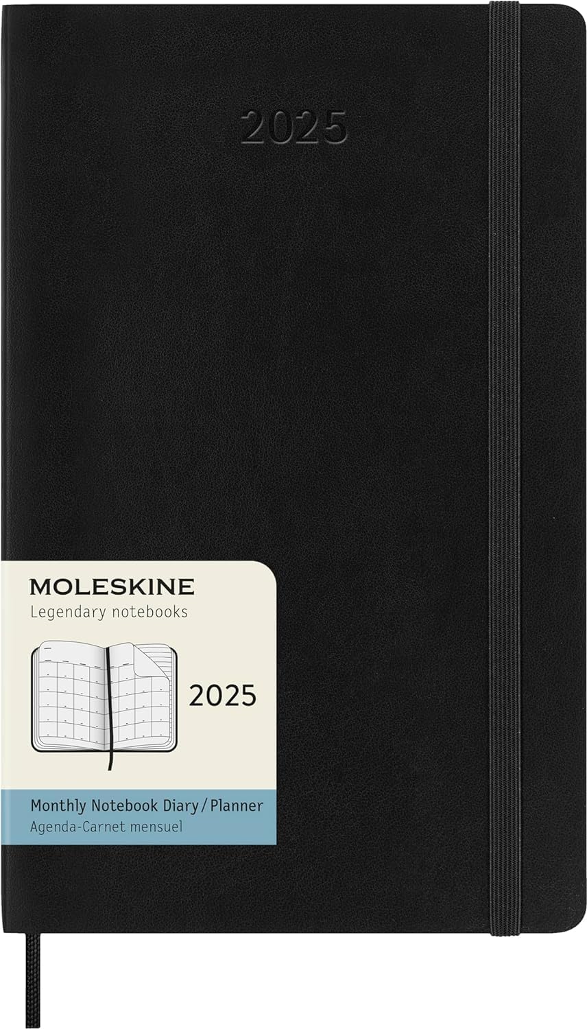 Agenda 2025 - Moleskine Classic 12 Month - Monthly Notebook Planner - Soft Cover - Large, Black | Moleskine - 7 | YEO