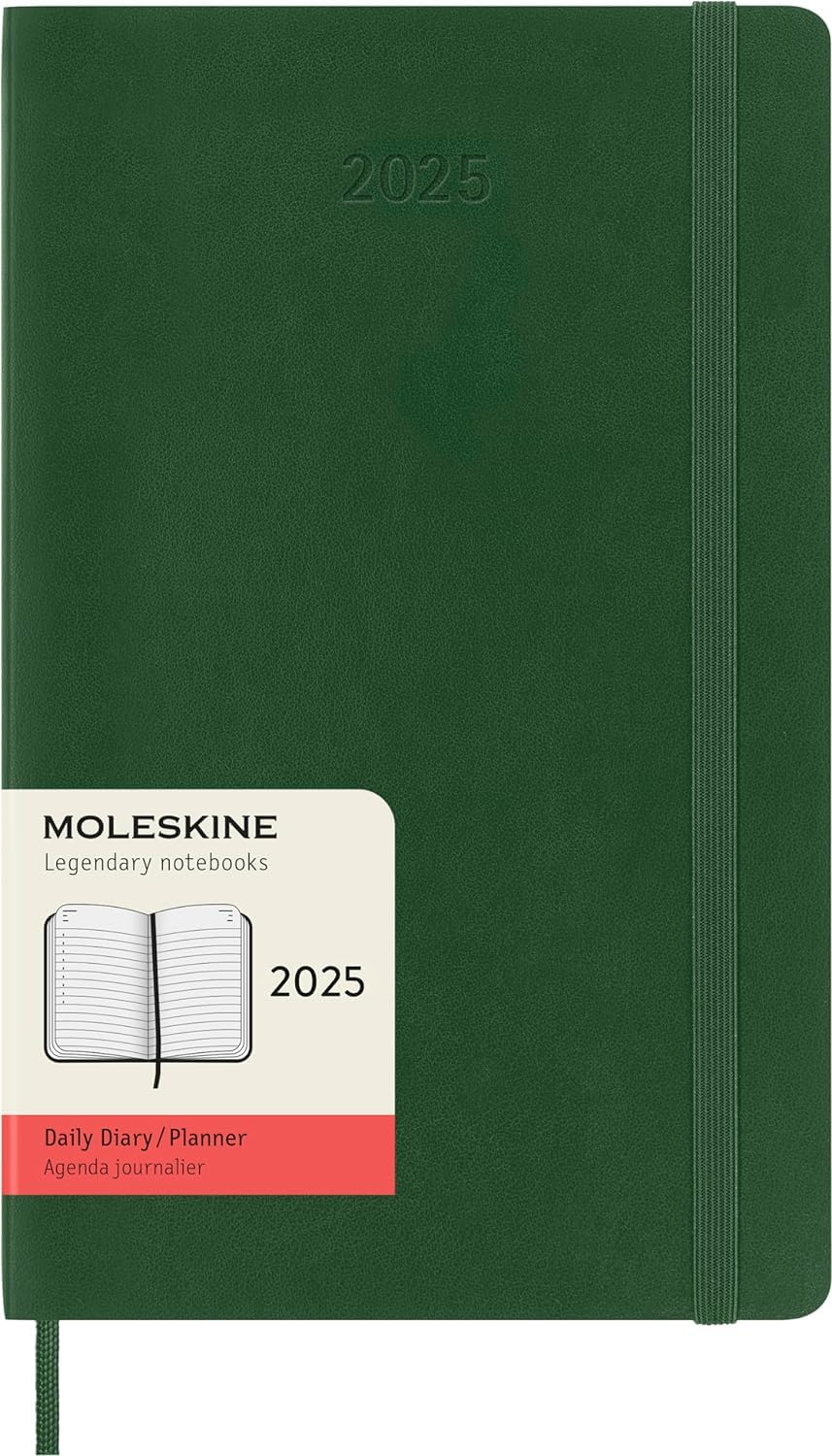 Agenda 2025 - Moleskine Classic 12 Month - Daily Planner - Soft Cover - Large, Green | Moleskine - 6 | YEO