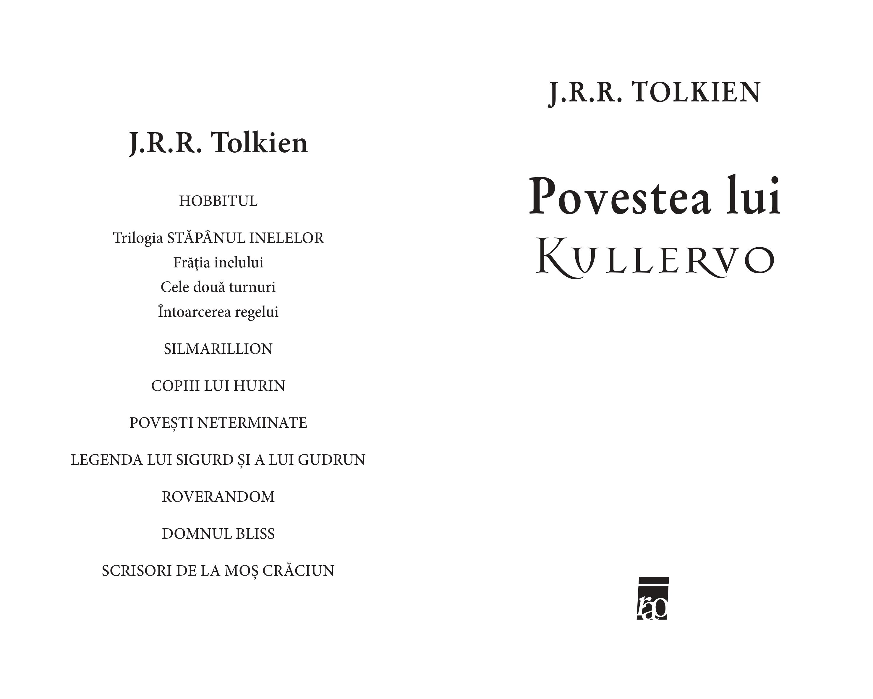 Poze Povestea lui Kullervo | J.R.R. Tolkien