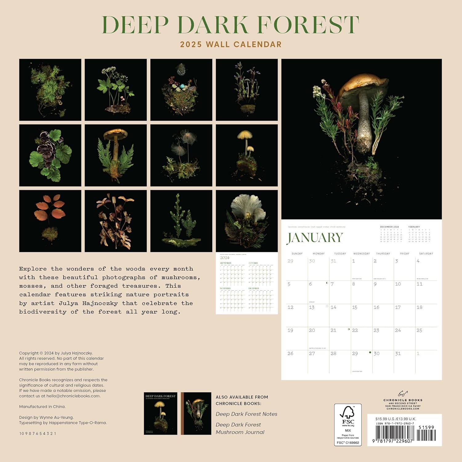 Calendar 2025 - Deep Dark Forest | Chronicle Books - 4 | YEO