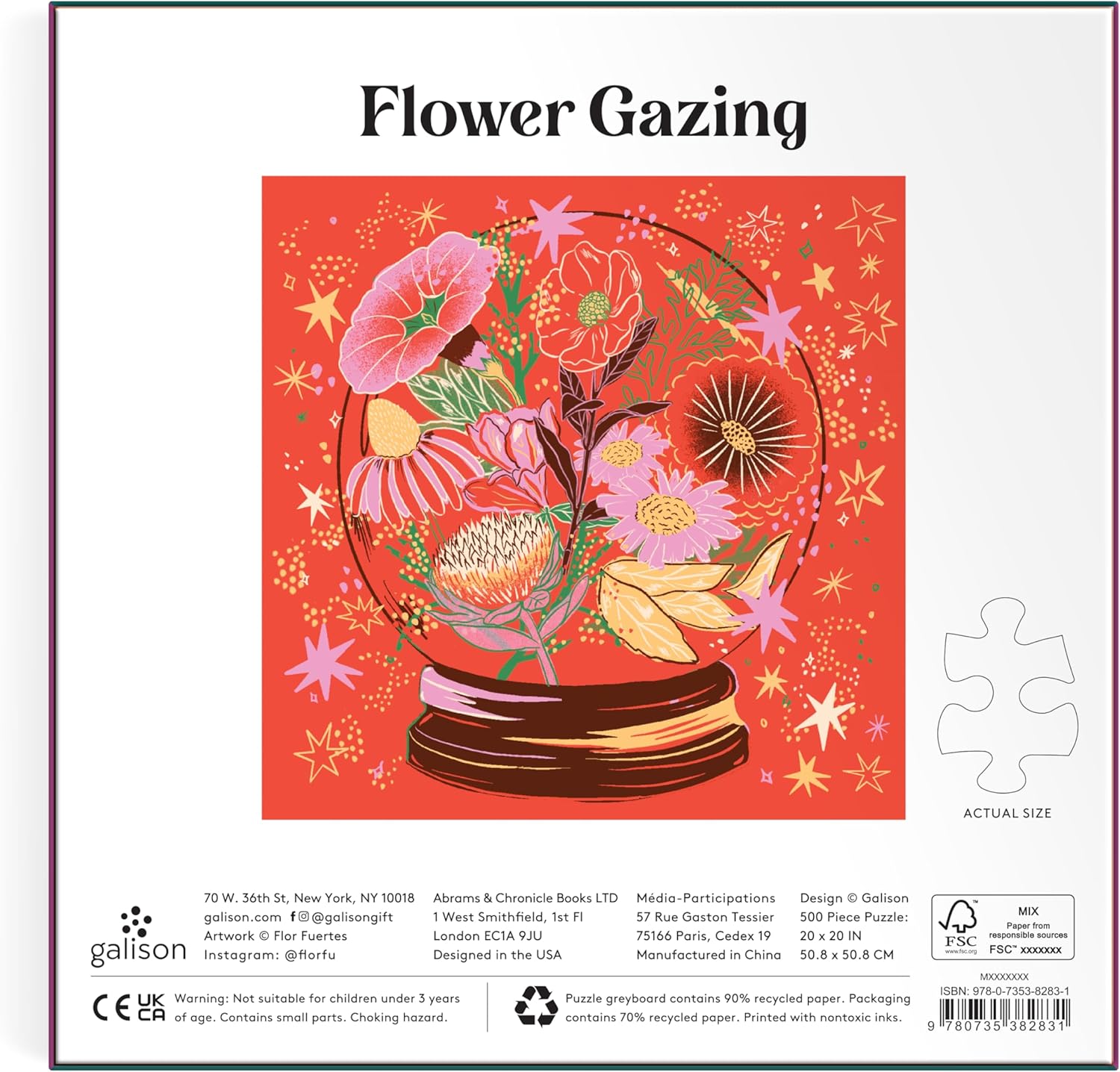 Puzzle 500 piese - Flower Gazing | Galison - 4 | YEO