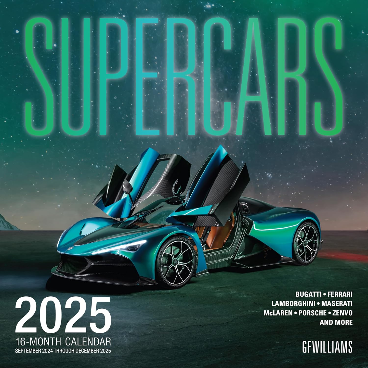 Calendar 2025 - 16-Month - Supercars | Motorbooks - 2 | YEO