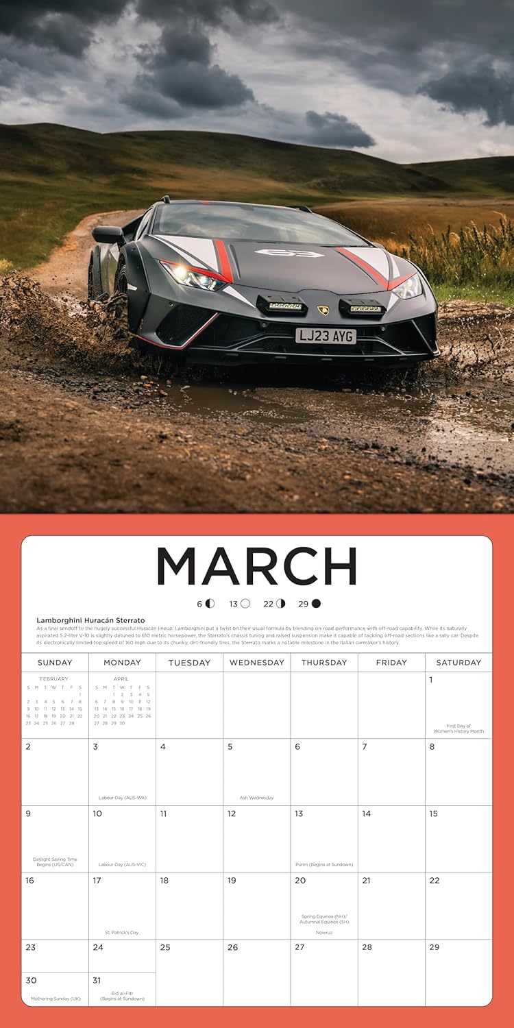 Calendar 2025 - 16-Month - Supercars | Motorbooks