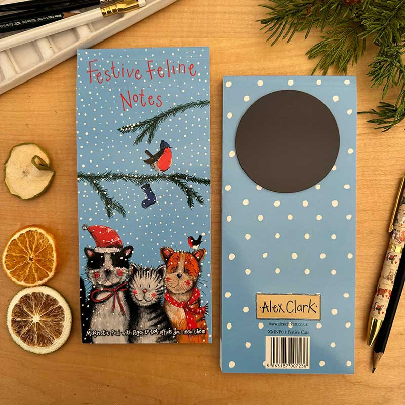 Carnet magnetic - To Do List - Festive Cats | Alex Clark