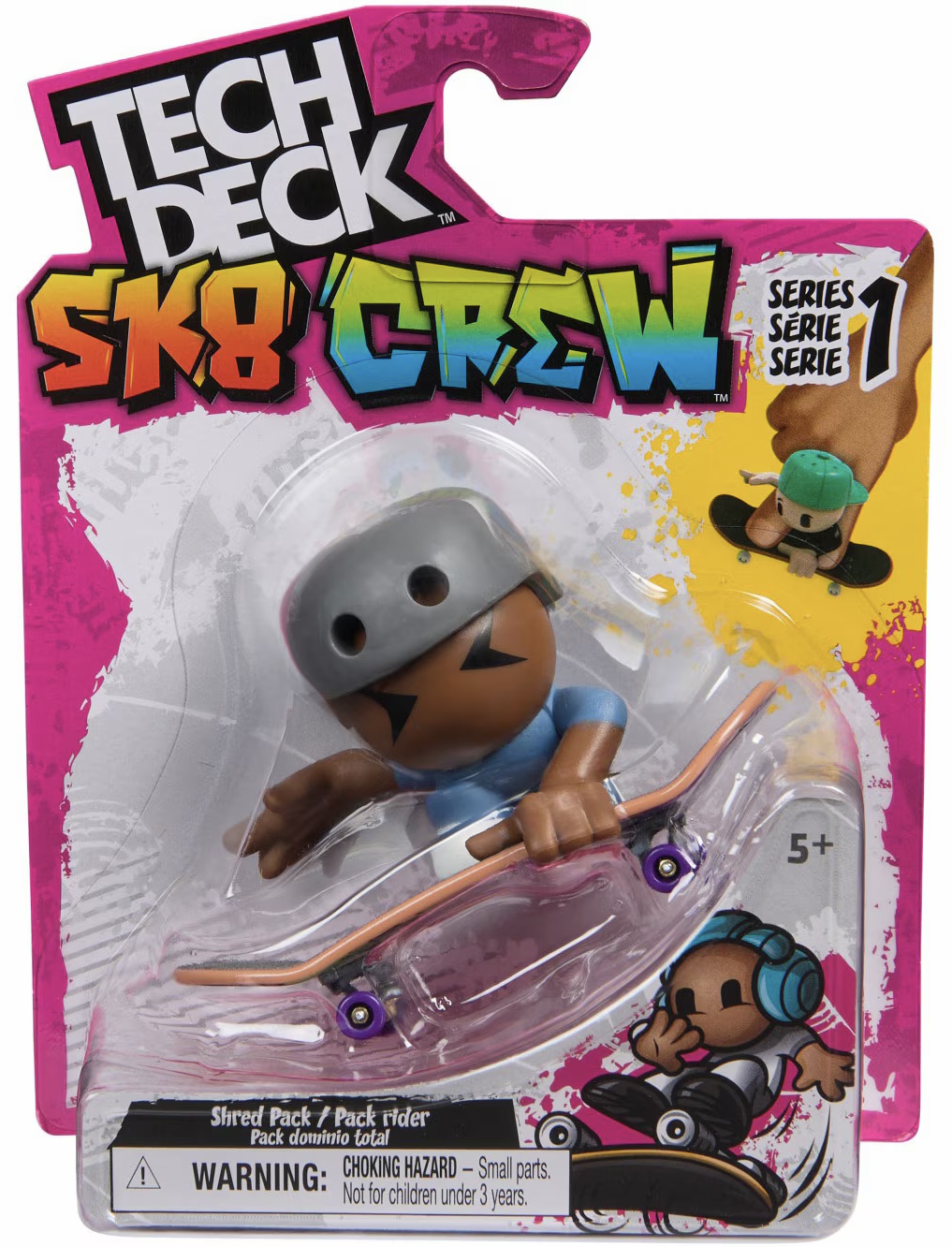 Set placa si figurina - Tech Dech - SK8 Crew Series 1 - Sapca gri | Spin Master - 4 | YEO