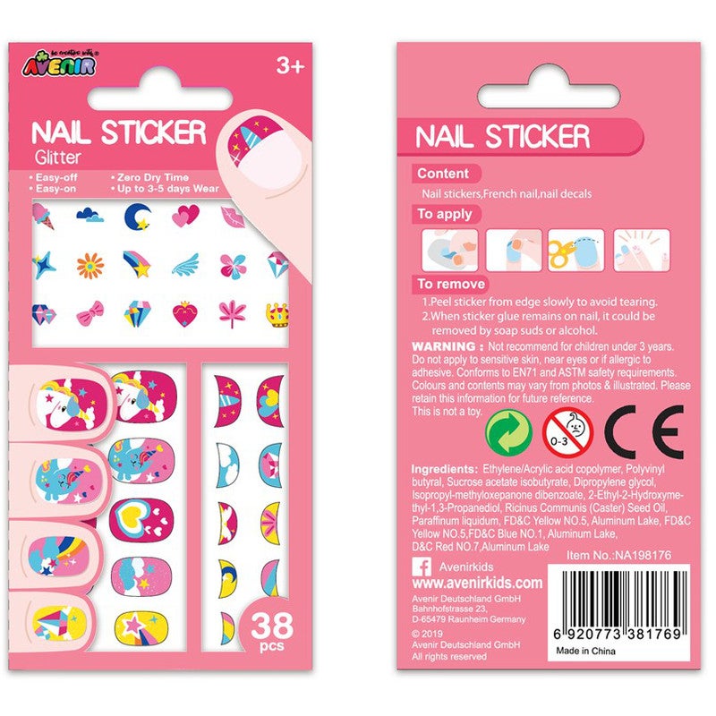 Set stickere pentru unghii - Unicorni | Avenir