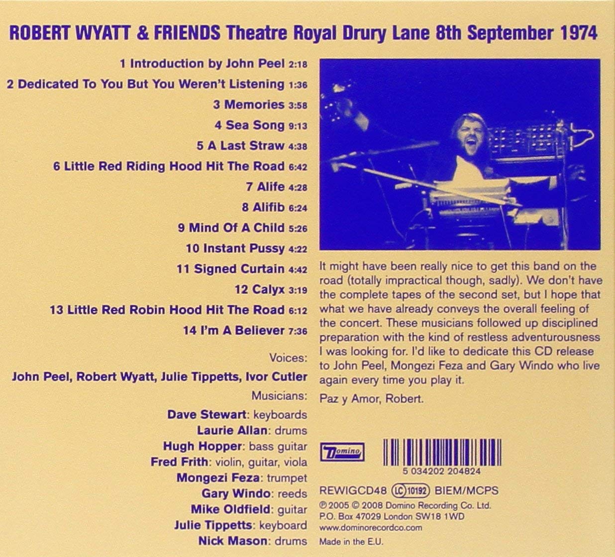 Theatre Royal Drury Lane | Robert Wyatt