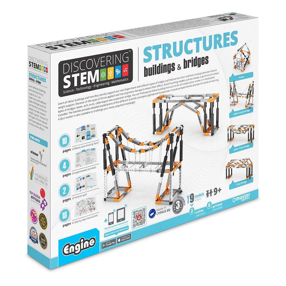 Set constructie - STEM - Descopera tehnologia structurilor: Cladiri si poduri | Engino - 1 | YEO