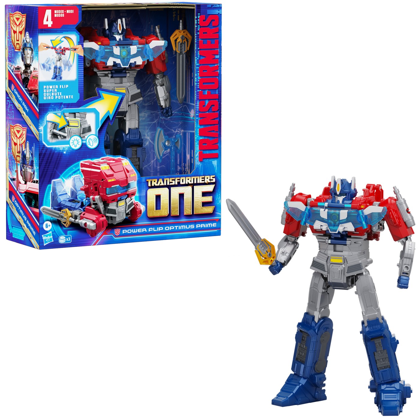 Figurina Transformers One - Power Flip Optimus Prime | Hasbro - 4 | YEO