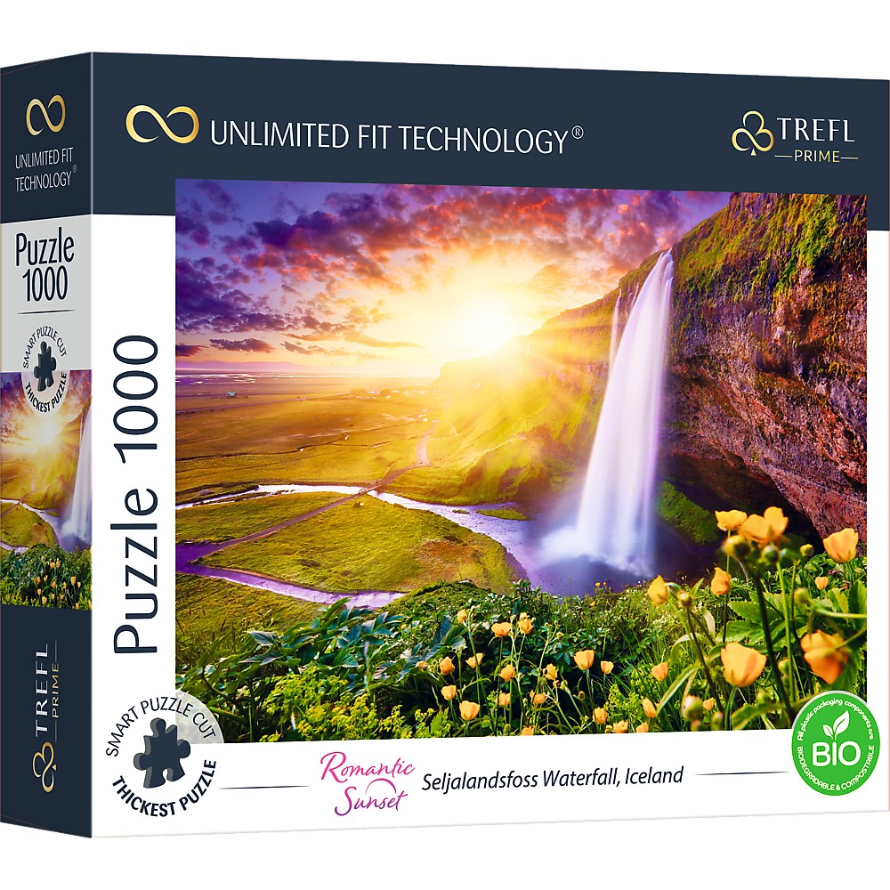 Puzzle 1000 piese - Cascada Seljalandsfoss Islanda | Trefl - 1