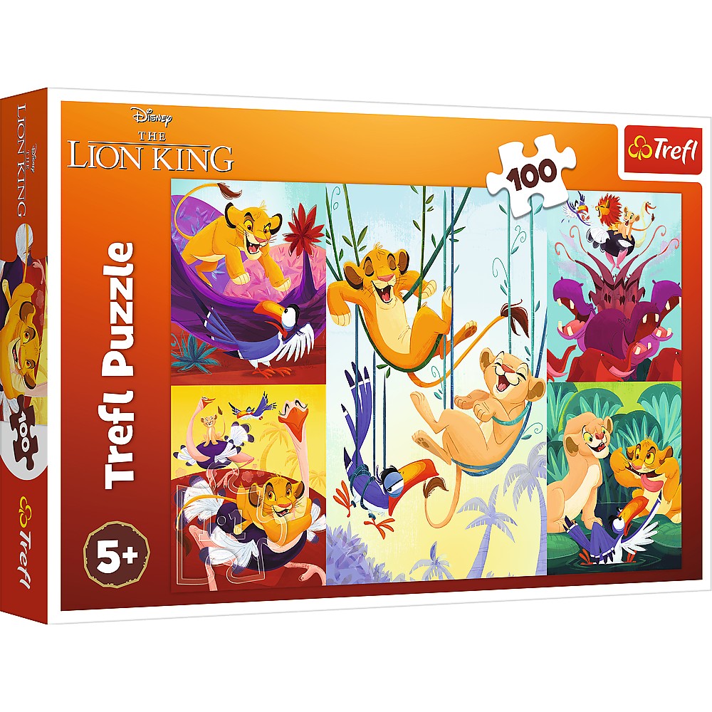 Puzzle 100 piese - Disney - Curajosul Rege Lion | Trefl - 1