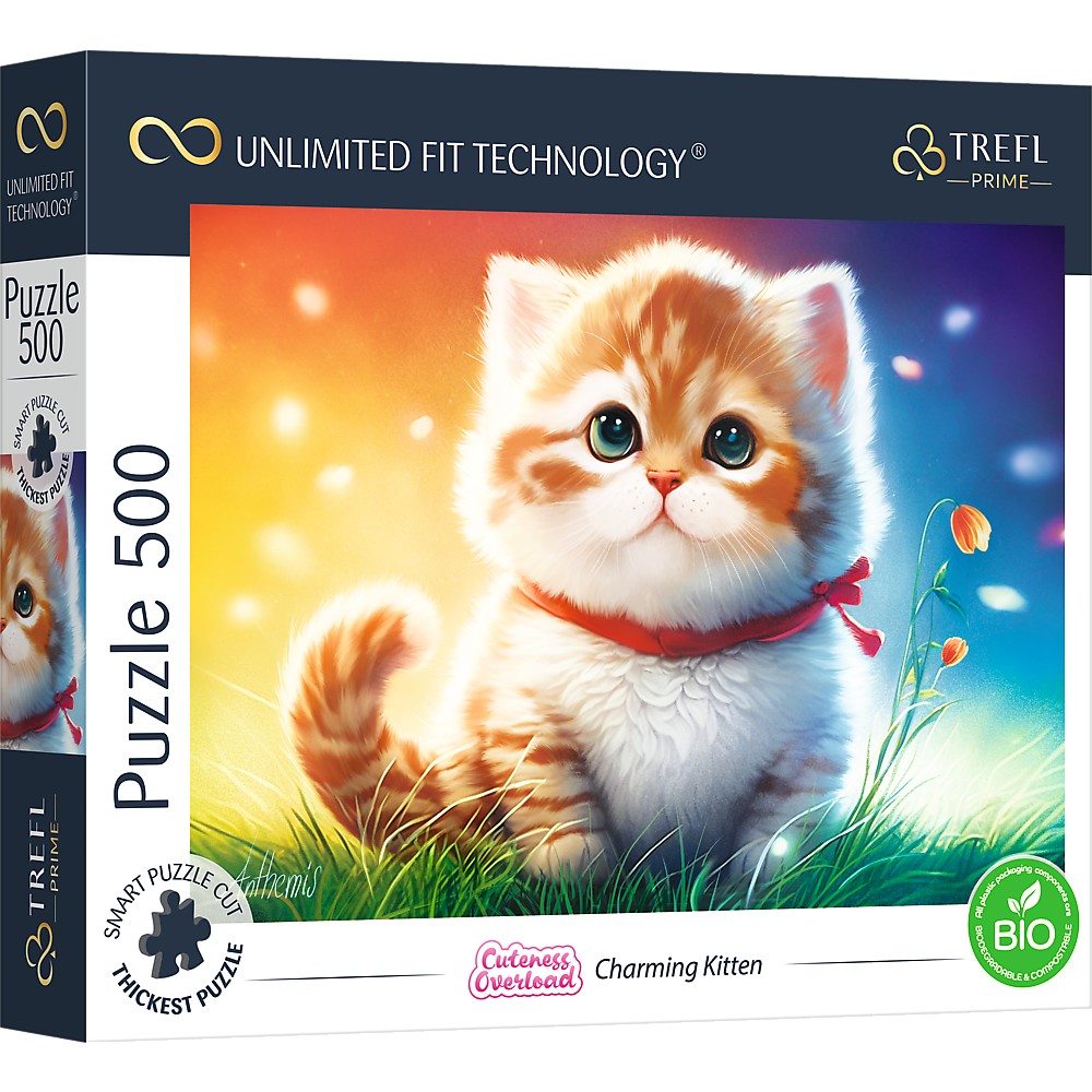 Puzzle 500 piese - Charming Kitten | Trefl - 1 | YEO