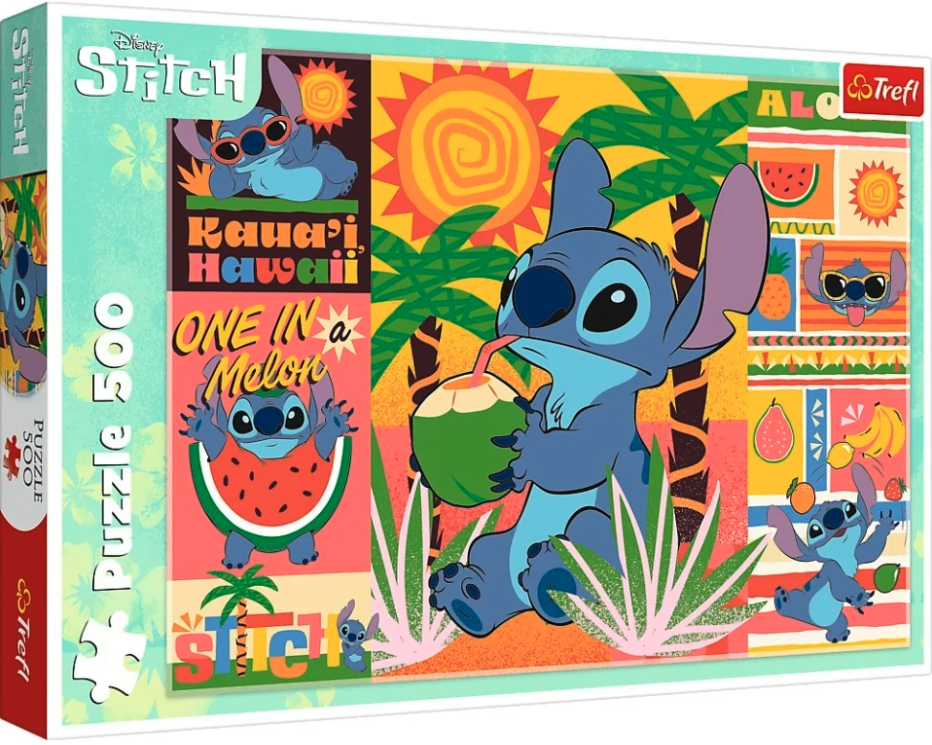 Puzzle 500 piese - Disney: Stitch in vacanta | Trefl