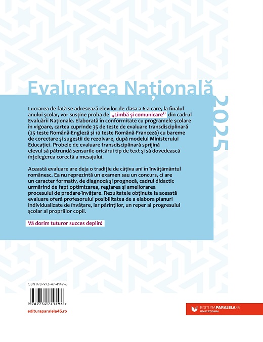 Limba si comunicare - Evaluarea Nationala 2025, Clasa a VI-a | Geanina Cotoi, Anca-Marcela Gradinaru, Elena-Silvia Gusu, Irina-Carmen Haila, Mina-Maria Rusu, Mihaela Timingeriu