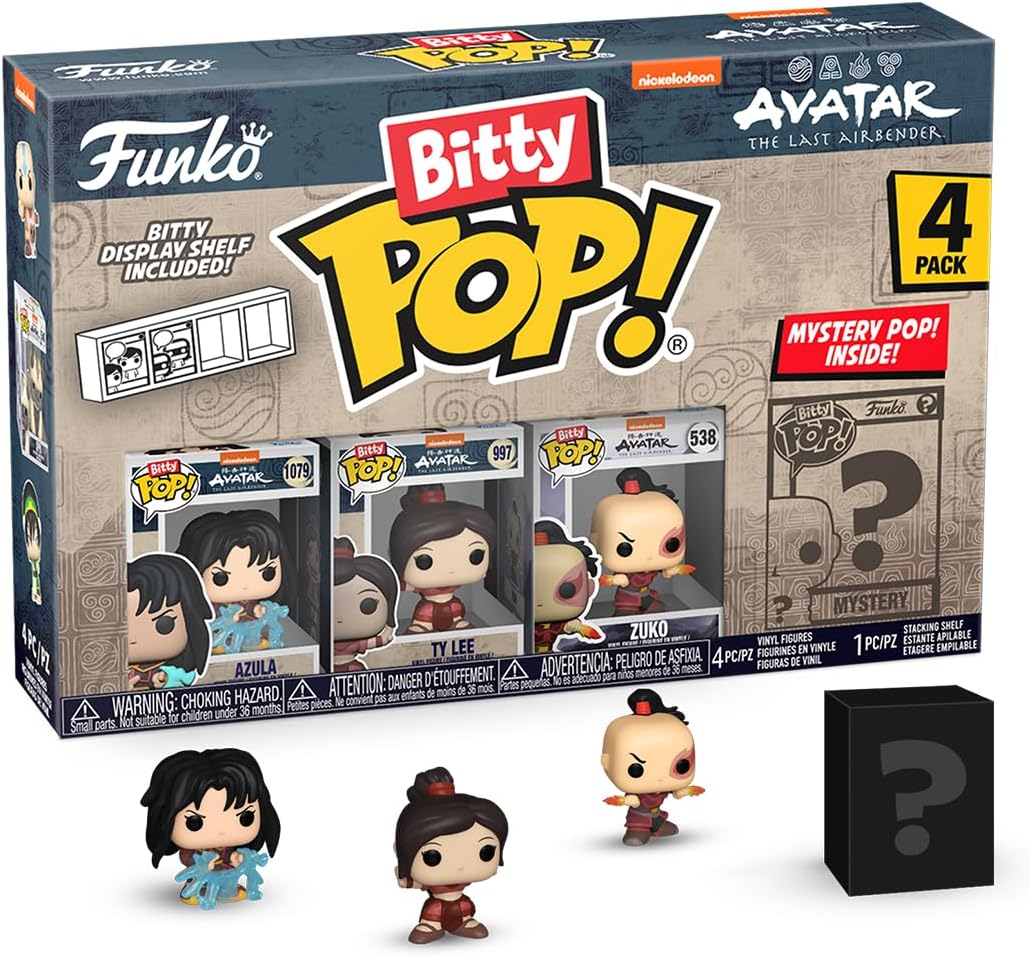 Set 4 figurine - Bitty Pop! Avatar: The Last Airbender: Azula, Ty Lee, Zuko + Mystery | Funko - 1 | YEO