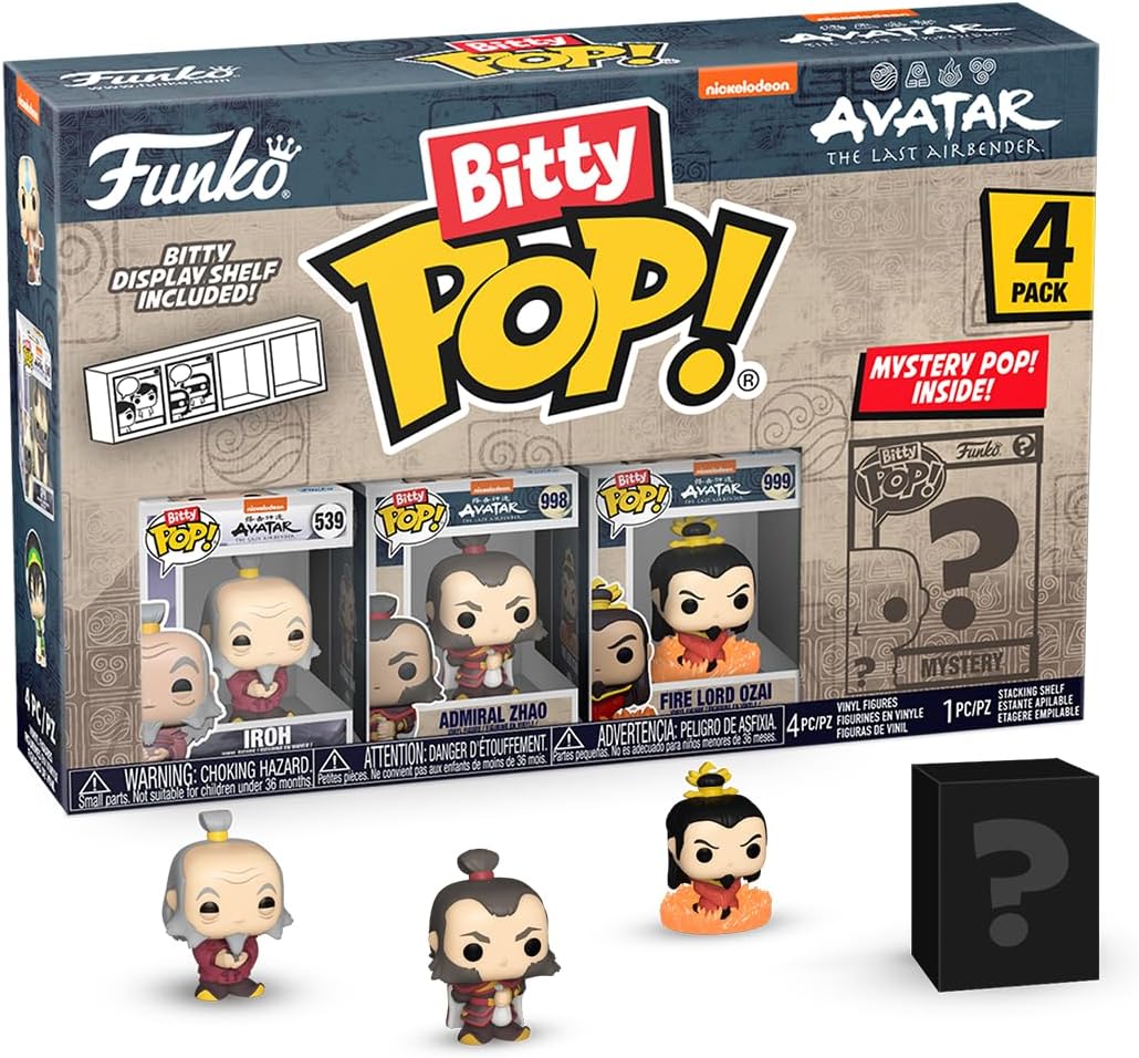 Set 4 figurine - Bitty Pop! Avatar: The Last Airbender: Iroh, Admiral Zhao, Fire Lord Ozai + Mystery | Funko - 1 | YEO