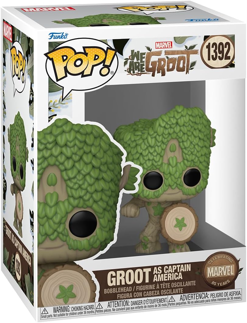 Figurina - Pop! We Are Groot: Groot (as Captain America) | Funko - 1 | YEO