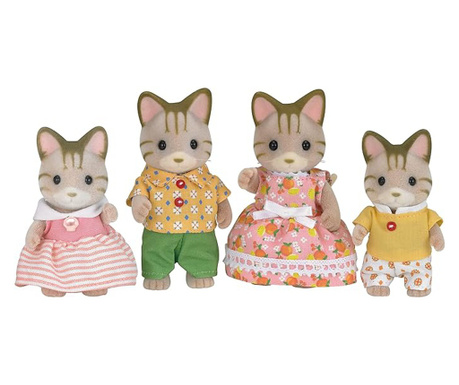 Set 4 figurine - Sylvanian Families - Pisici vargate | Epoch