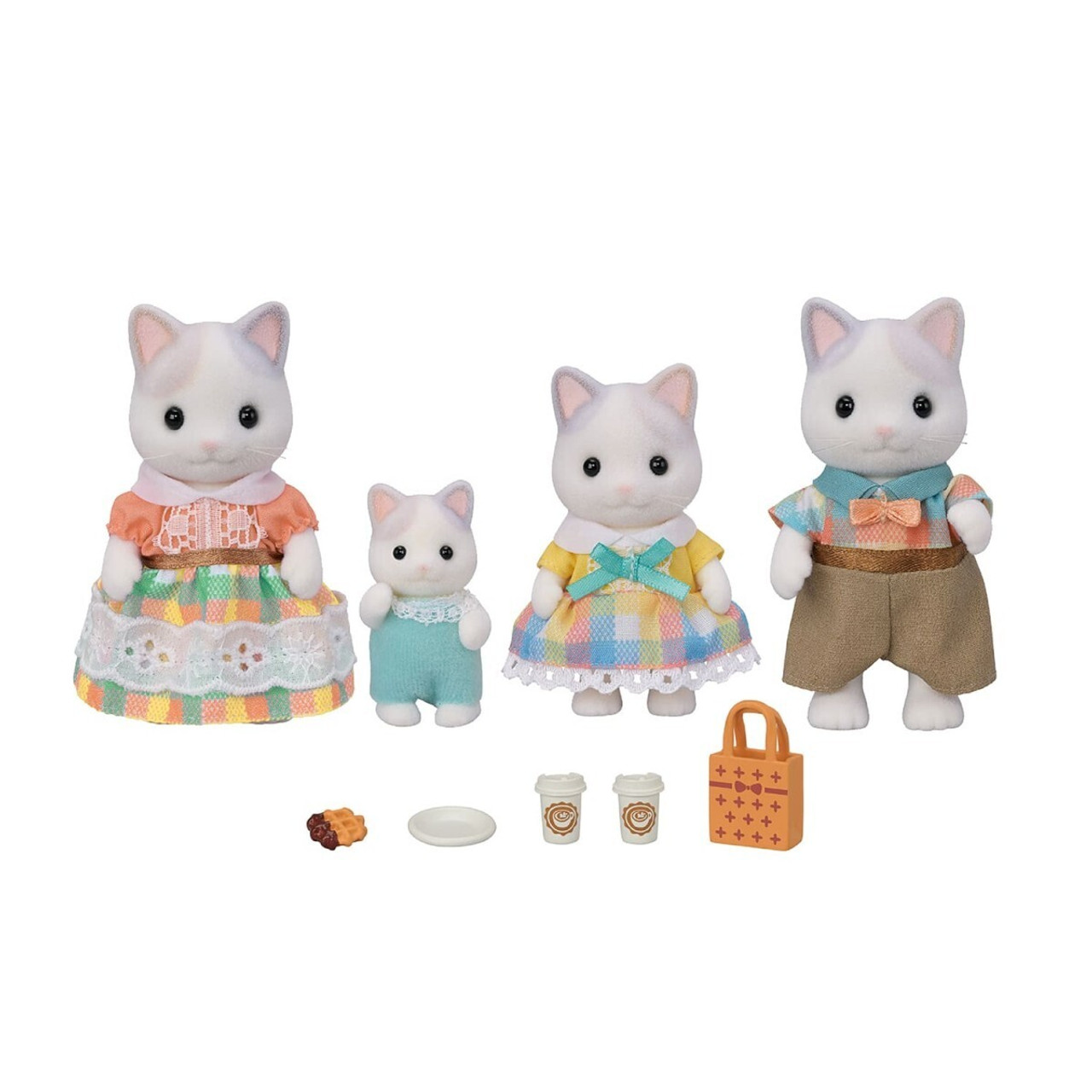 Set 4 figurine - Sylvanian Families - Latte Cat Family | Epoch